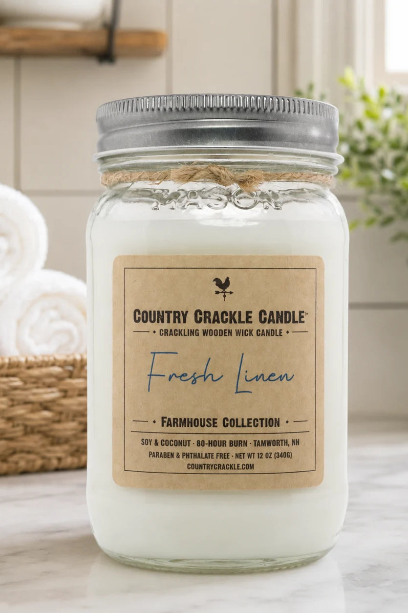Large Wooden Wick Soy Candle - Farmhouse Collection